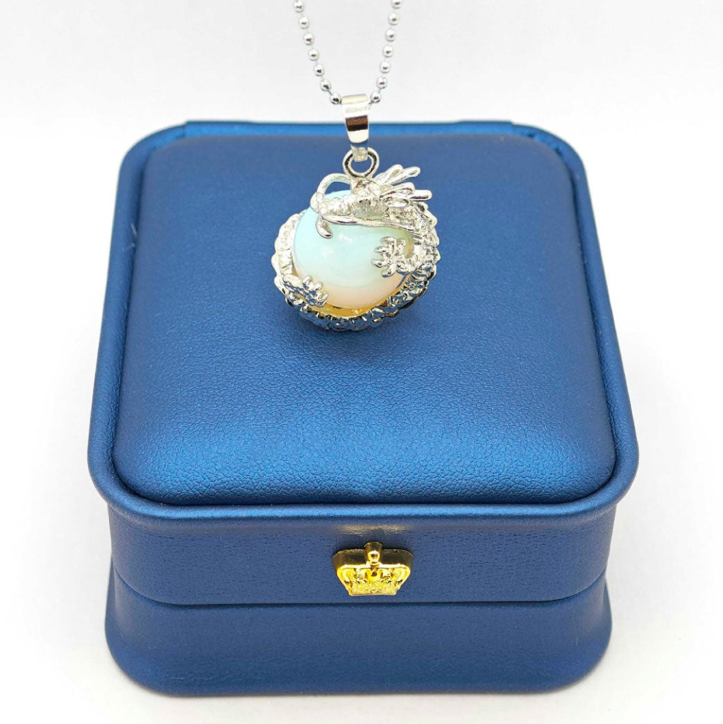"Léger” Dragon Orb Pendant — Opal L’Ardeur Crystal