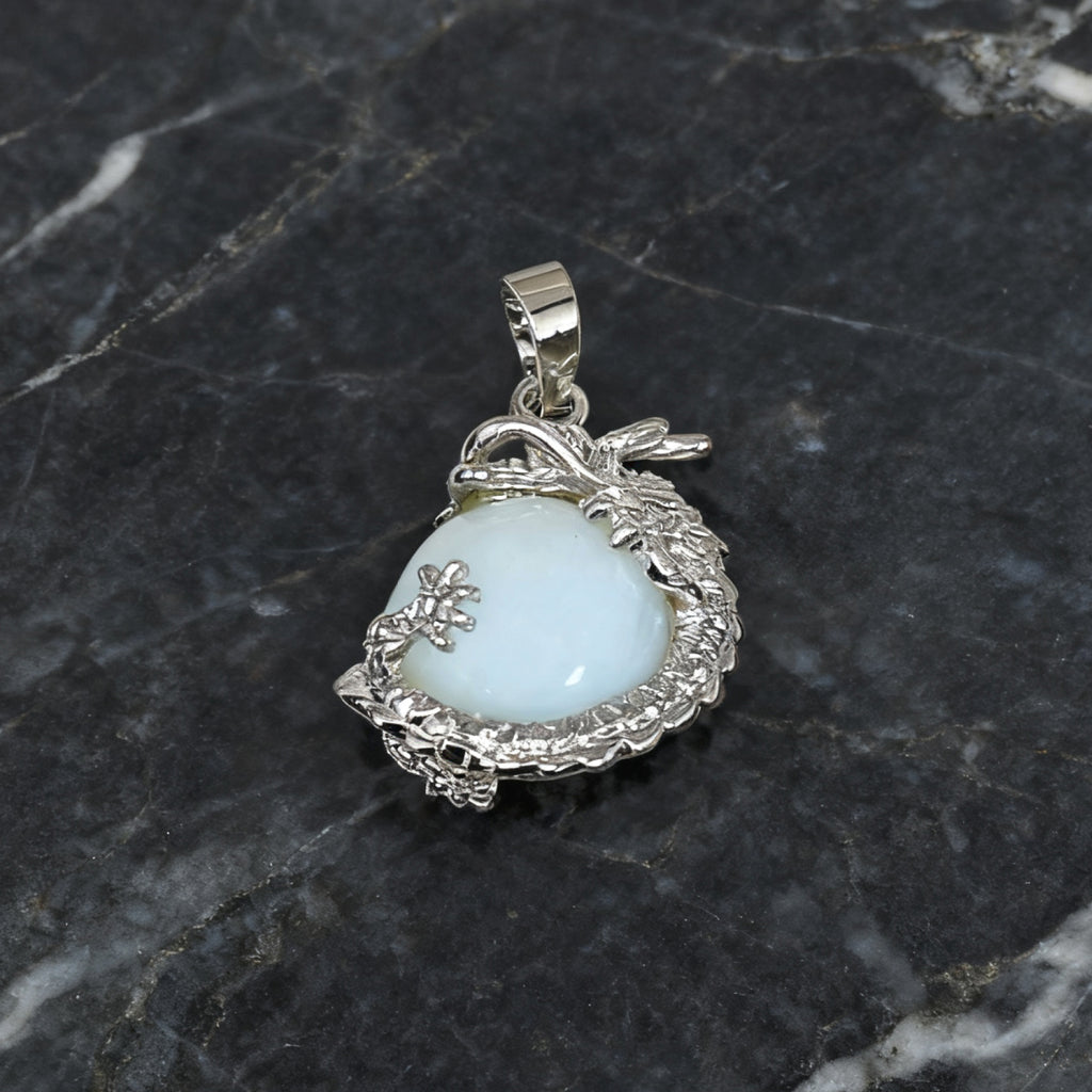 Pendentif Orbe Dragon « Léger » — Cristal Opale L'Ardeur