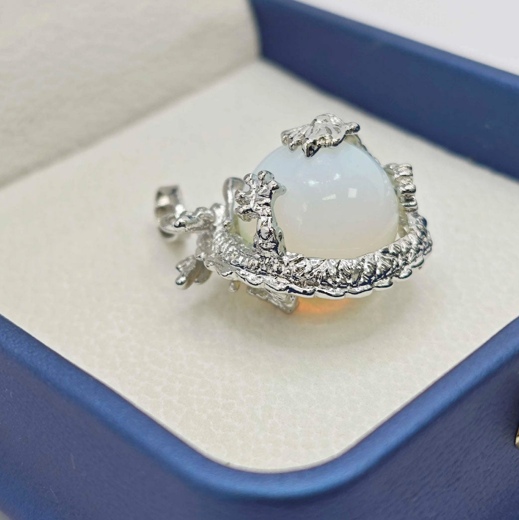 "Léger” Dragon Orb Pendant — Opal L’Ardeur Crystal