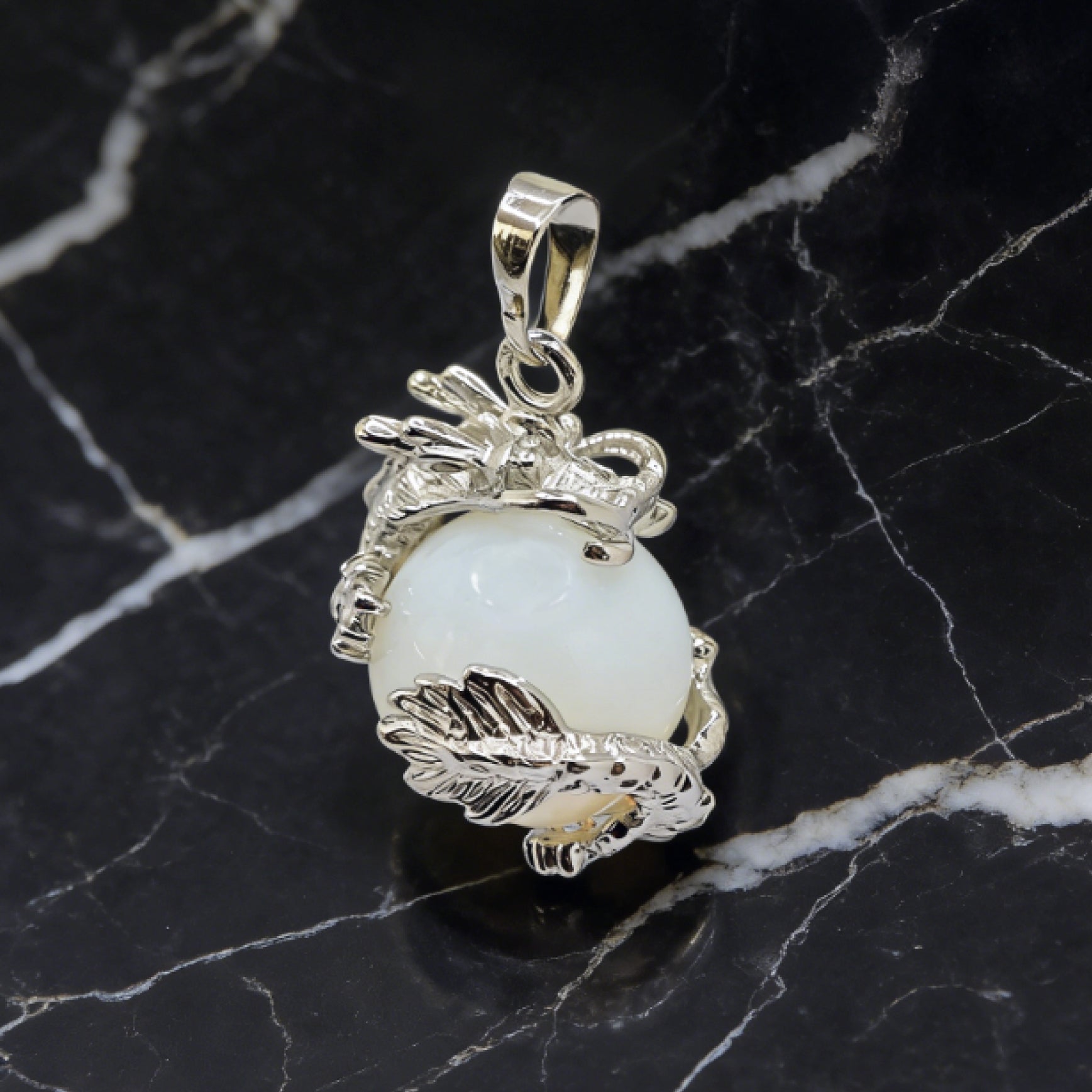 "Léger” Dragon Orb Pendant — Opal L’Ardeur Crystal