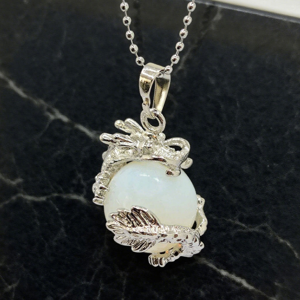 "Léger” Dragon Orb Pendant — Opal L’Ardeur Crystal